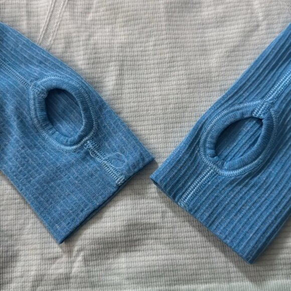 Lululemon Run Swiftly Tech Long Sleeve Aquamarine Beach Blanket Blue Size 4 - Picture 9 of 15